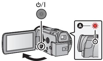 PANASONIC HCX910EG - Het toestel in- en uitschakelen met de power-toets - 1