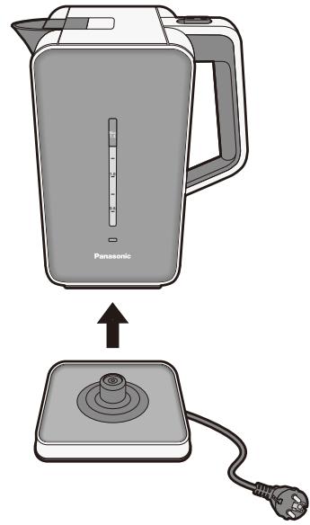 PANASONIC NC-DK1WXE - Retire el hervidor de la base de encendido y vierta el agua. - 1