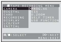 PANASONIC PVGS16 - ■ [TAPE RECORDING MENU] - 1