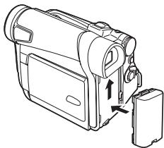 PANASONIC PVGS16 - Attach the charged Battery to the Camcorder. - 1