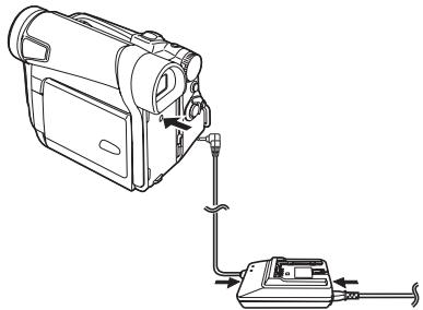 PANASONIC PVGS16 - Connect the AC Adaptor to the Camcorder with the power turned off and then connect to the AC jack. - 1