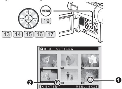 PANASONIC PVGS16 - Writing Printing Data on a Card (DPOF Setting) - 2