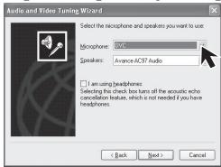 PANASONIC PVGS16 - Select [DVC] in the [Microphone] menu. - 1