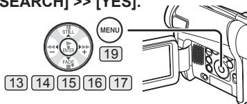 PANASONIC PVGS16 - Set [TAPE RECORDING MENU] or [TAPE PLAYBACK MENU] >> [INITIAL] >> [BLANK SEARCH] >> [YES]. - 1