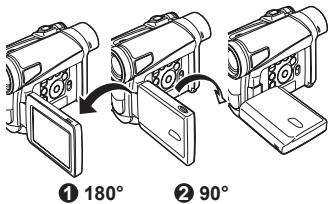 PANASONIC PVGS16 - Adjust the LCD Monitor angle according to the desired recording angle. - 1