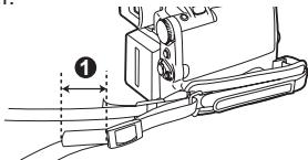 PANASONIC PVGS16 - Attaching the Shoulder Strap - 2