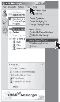 PANASONIC PVGS16 - Click on [Audio Tuning Wizard...] in the [Tools] menu to confirm that equipment is connected correctly. - 1