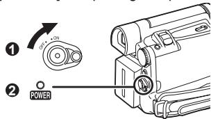 PANASONIC PVGS16 - Set the [OFF/ON] Switch ① to [ON]. - 1