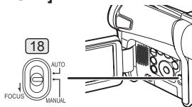PANASONIC PVGS16 - Set the [AUTO/MANUAL/FOCUS] Switch 18 to [MANUAL]. - 1