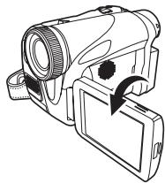 PANASONIC PVGS31 - Rotate the LCD Monitor 2 towards the lens side. - 1