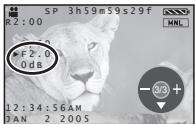 PANASONIC PVGS31 - Move the Joystick Control [▼] 35 until the Iris Indication appears. - 2