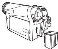 PANASONIC PVGS31 - Attach the charged Battery to the Camcorder. - 1