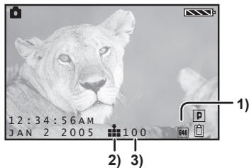 PANASONIC PVGS31 - ■ On-screen display in the Card Recording Mode - 1