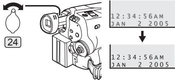 PANASONIC PVGS31 - Adjust by turning the Eyepiece Corrector Knob [24]. - 1