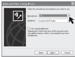 PANASONIC PVGS35 - Select [DVC] in the [Microphone] menu. - 1