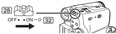 PANASONIC PVGS35 - Set the [OFF/ON] Switch 28 to [ON]. - 1