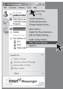 PANASONIC PVGS35 - Click [Web Camera Settings...] in the [Tools] menu. - 1