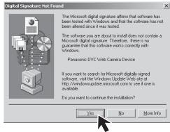 PANASONIC PVGS35 - Connecting the Camcorder to Personal Computer (For Using as a Web Camera) - 4