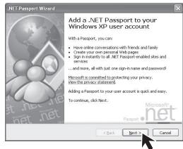 PANASONIC PVGS35 - Click [Next] when the [.NET Passport Wizard] dialog appears. - 1