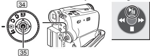 PANASONIC PVGS35 - Set the Mode Dial 34 to Tape Playback Mode. - 1