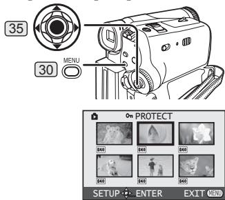 PANASONIC PVGS35 - Set [ § BASIC] >> [ oπ PROTECT] >> [YES]. - 1
