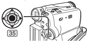 PANASONIC PVGS35 - Move the Joystick Control [▼] 35 until the white balance indication appears. ([ AWB ] etc.) - 1