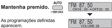 PANASONIC RF-U300 - Verificar as programações do temporizador com o aparelho desligado - 1