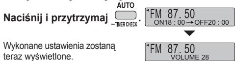 PANASONIC RF-U300 - Sprawdzanie ustawień timera, kiedy urządzenie jest wyłączone - 1