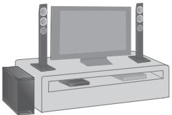 PANASONIC SC-HTB570EGS - Positionieren Sie die Lautsprecher in der Senkrechten - 1
