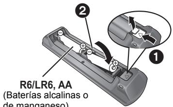 R6/LR6, AA (Baterías alcalinas o de manganeso)