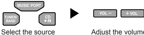 PANASONIC SCEN25 - Select the source and adjust the volume - 1