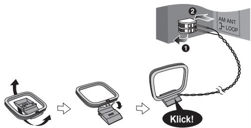 PANASONIC SCHC25EG - Verbinden Sie die AM (MW)-Rahmenantenne. - 1