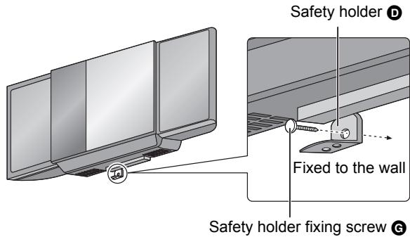 PANASONIC SCHC35EP - Drive the safety holder fixing screw ⑥ to secure the safety holder ① onto the wall. - 1