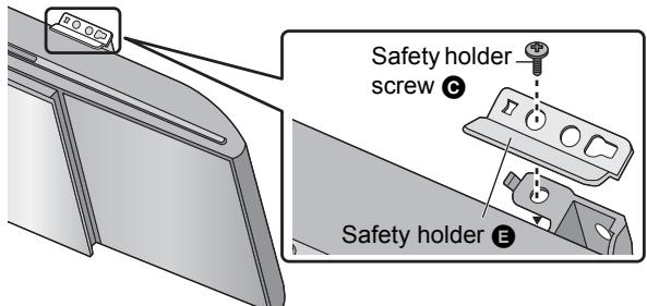 PANASONIC SCHC35EP - Fix the safety holders ③ onto the wall mount brackets with the safety holder screws ⑨ (Both sides). - 1