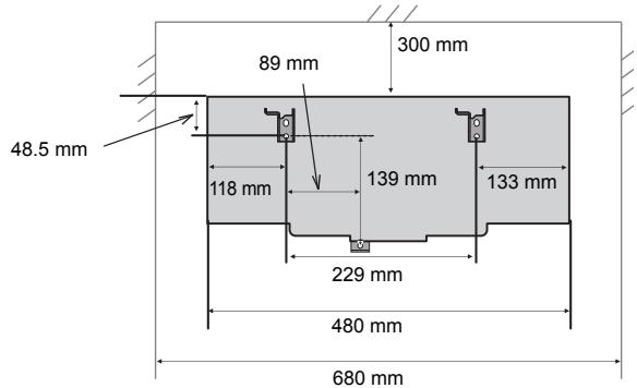PANASONIC SCHC35EP - Measure and mark the position of the wall mount brackets (Both sides). - 2