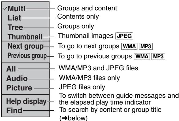 PANASONIC SCHT692 - Using the submenu WMA MP3 JPEG - 1