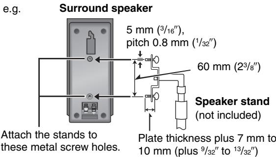 PANASONIC SCHT833V - Fitting speaker stands (not included) - 1