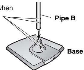 PANASONIC SCHT833V - Attach pipes B to the bases. - 1