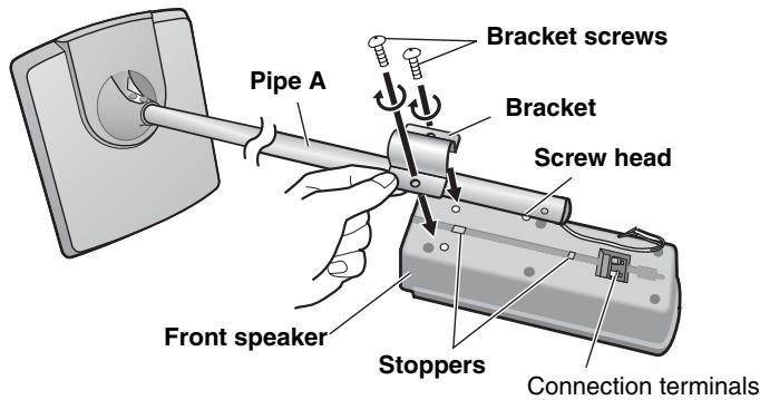 PANASONIC SCHT833V - Attach pipes A to the speakers. - 1