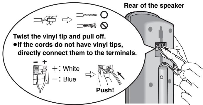 PANASONIC SCHT833V - Connect the speaker cables. - 1