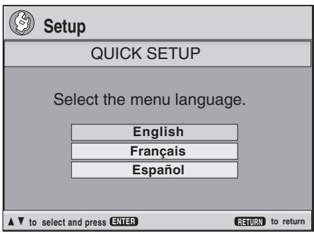 PANASONIC SCHT833V - DVD QUICK SETUP - 1