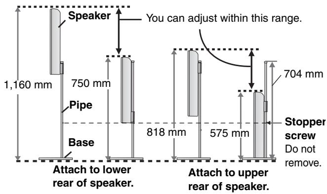 PANASONIC SCHT928 - Attach the stands to the front and surround speakers. - 5
