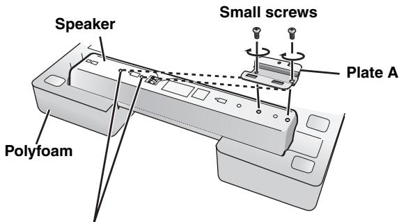 PANASONIC SCHT928 - Attach the stands to the front and surround speakers. - 2