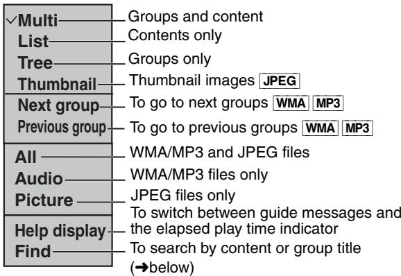 PANASONIC SCHT928 - Using the submenu WMA MP3 JPEG - 1