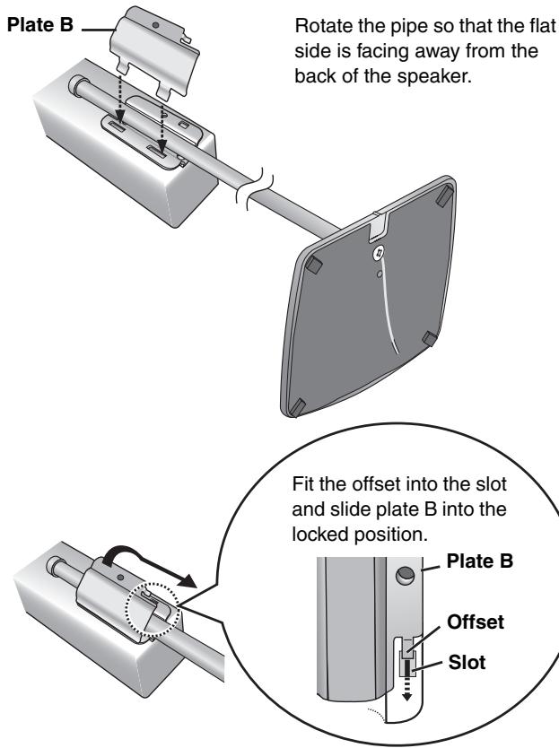 PANASONIC SCHT928 - Attach the stands to the front and surround speakers. - 3