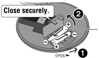 Close securely. ① OPEN
