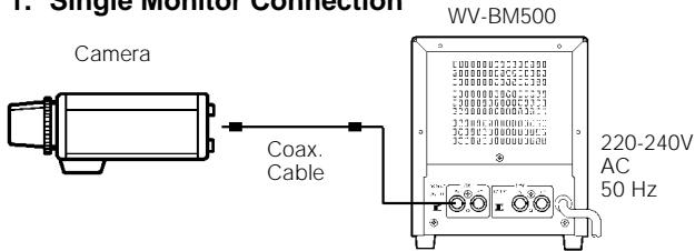 PANASONIC WVBM500 - Single Monitor Connection - 1