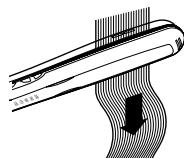 PANASONIC EH-HS95 - With the hair clamped, move the straightener straight toward the hair ends. - 1