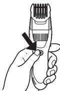 PANASONIC ER-GB40 - ▶ Trimming with the comb attachment - 1