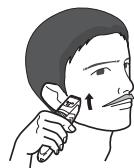 PANASONIC ER-GB40 - ▶ Trimming without the comb attachment - 2